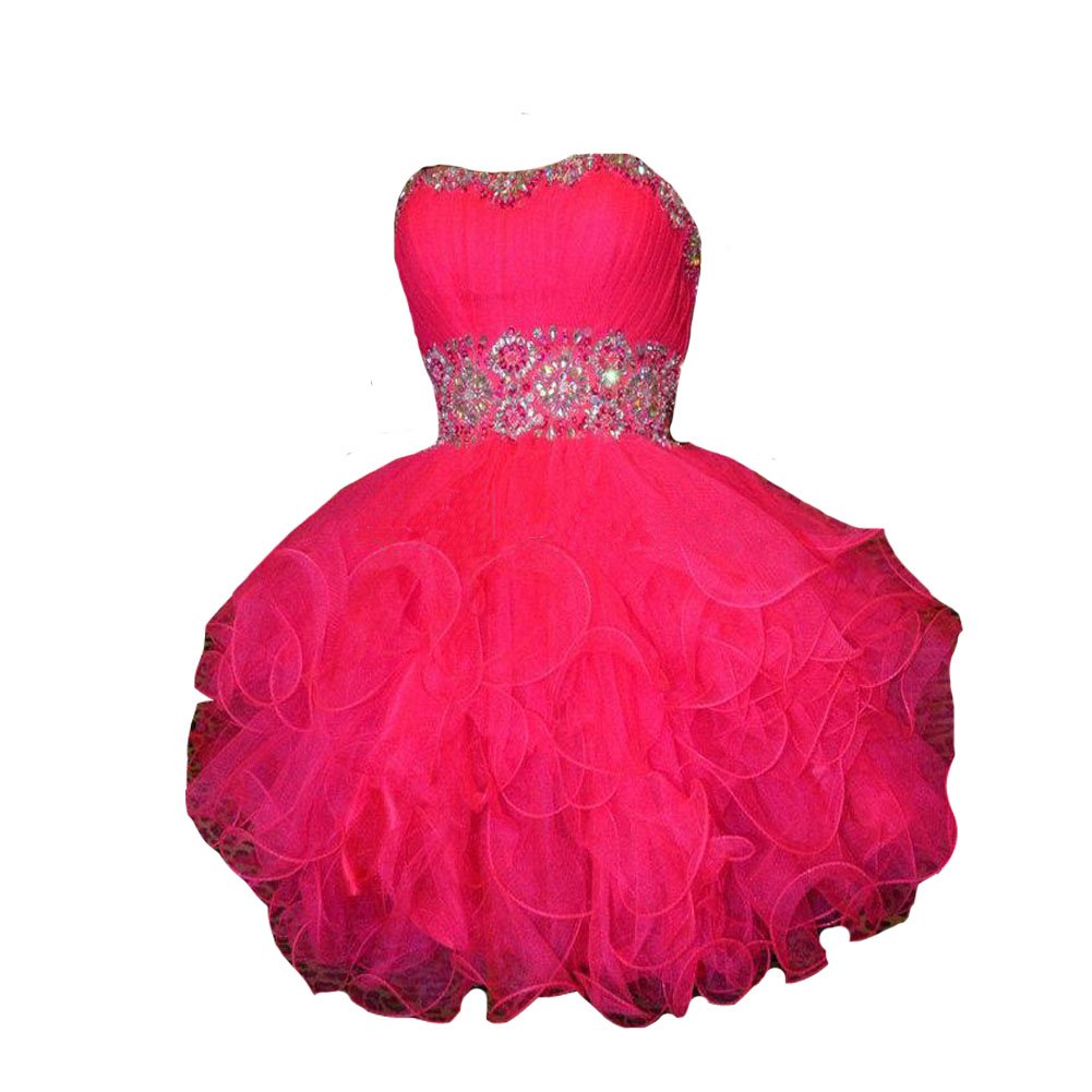 Kivary Beaded Sweetheart Prom Dress with Sequins for Homecoming & Parties