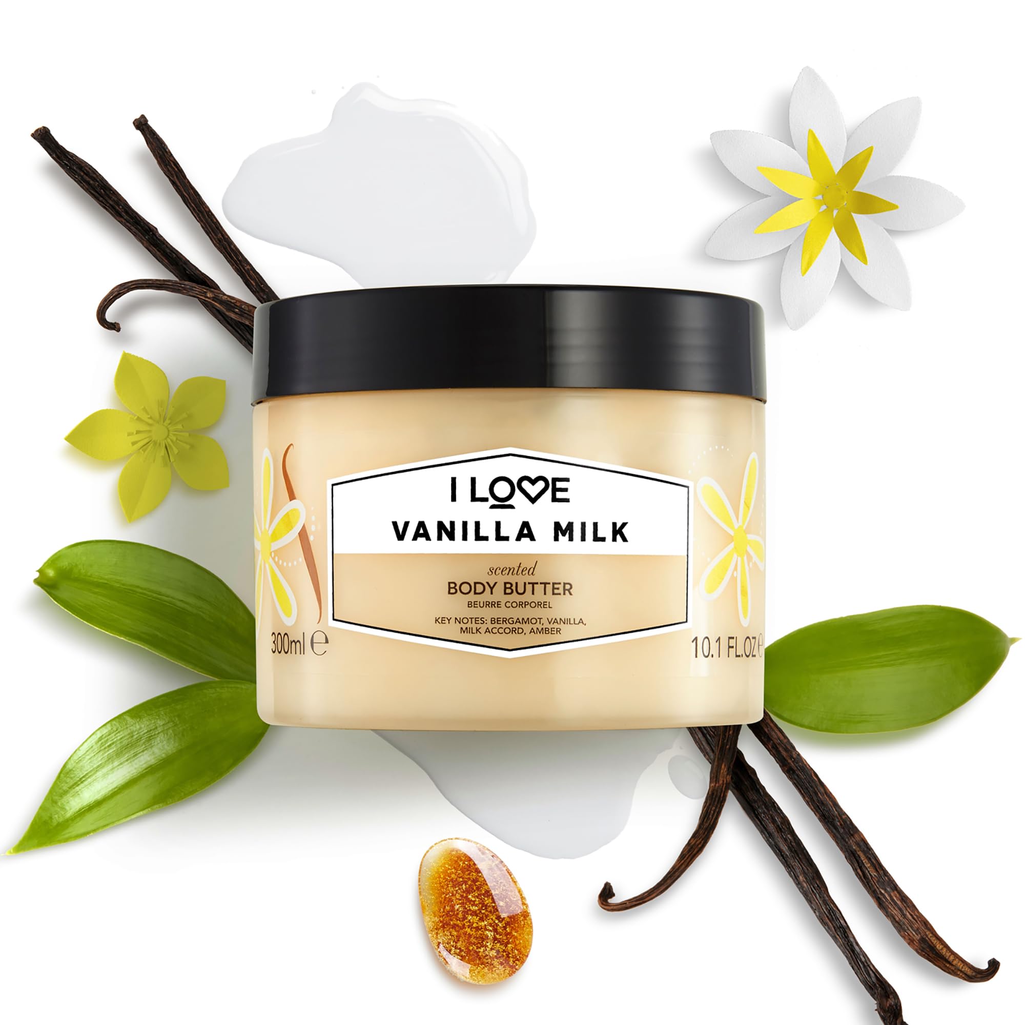 Vanilla Milk Scented Body Butter for Dry Skin - Hydrating Moisturizer with Vitamin E, Aloe Vera, Shea Butter & Coconut Oil - 10.1 oz - Perfect for Daily Skincare & Gift Giving