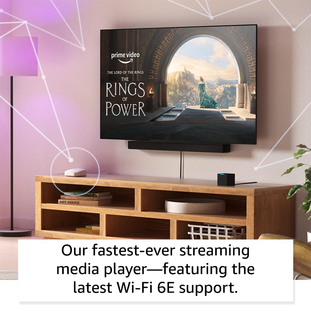 Amazon Fire TV Cube (3rd Gen) - Hands-Free Streaming Media Player with Alexa, Wi-Fi 6E, 4K Ultra HD | Smart Home Control & Entertainment Hub for Living Room & Bedroom