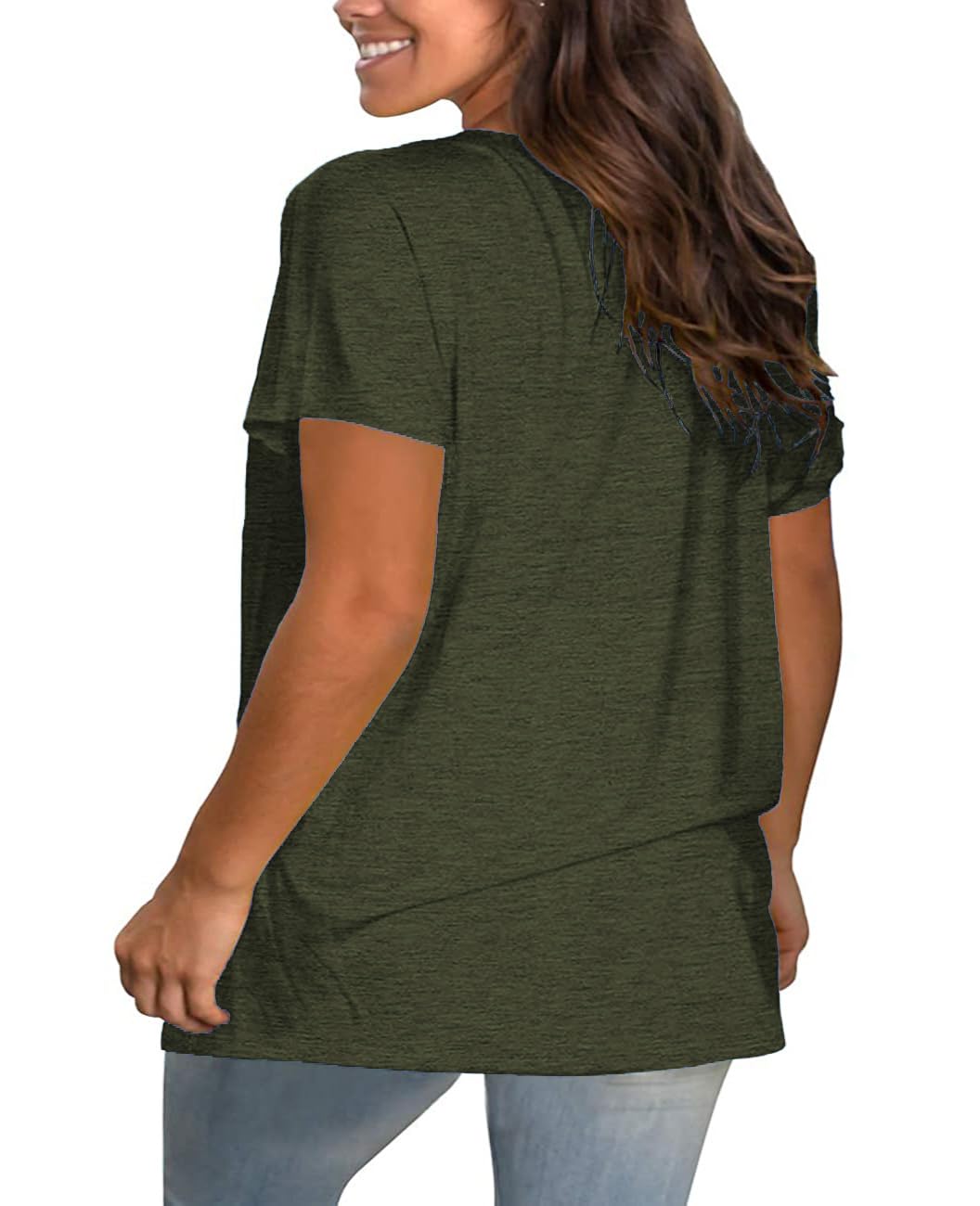 Plus Size Summer T-Shirts for Women - Comfortable Short Sleeve Round Neck Loose Fit Casual Tee Tops | Perfect for Beach, Vacation & Everyday Wear