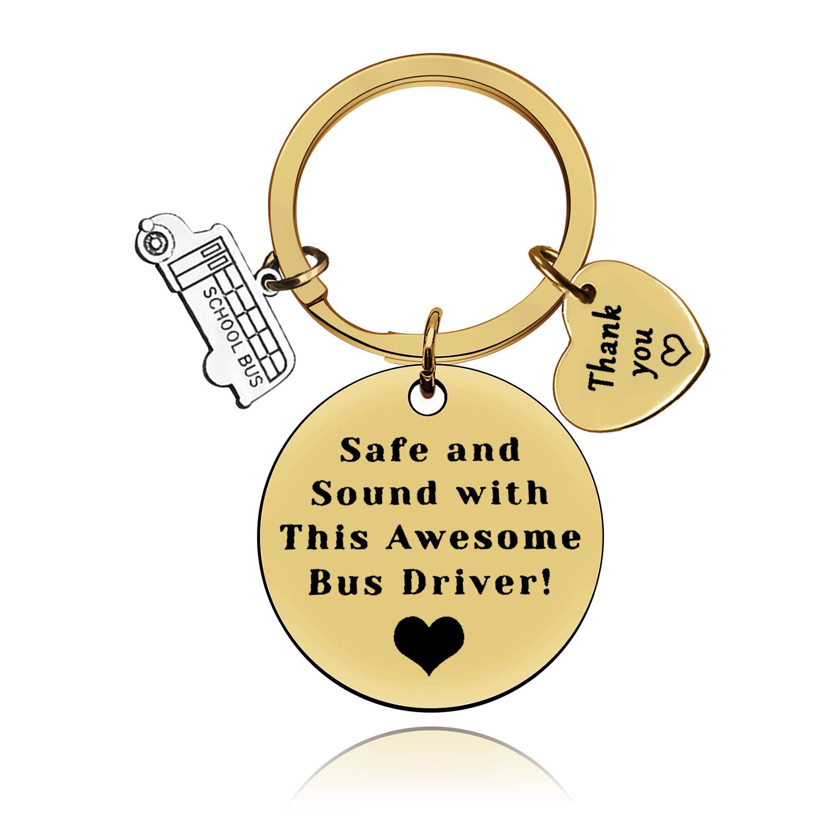 School Bus Driver Gift Keychain - Thoughtful Appreciation Thank You Present for Bus Drivers - Back to School, Easter, Birthday & Prayer Jewelry Keyring - Perfect for Teacher Appreciation Week & Retirement Gifts