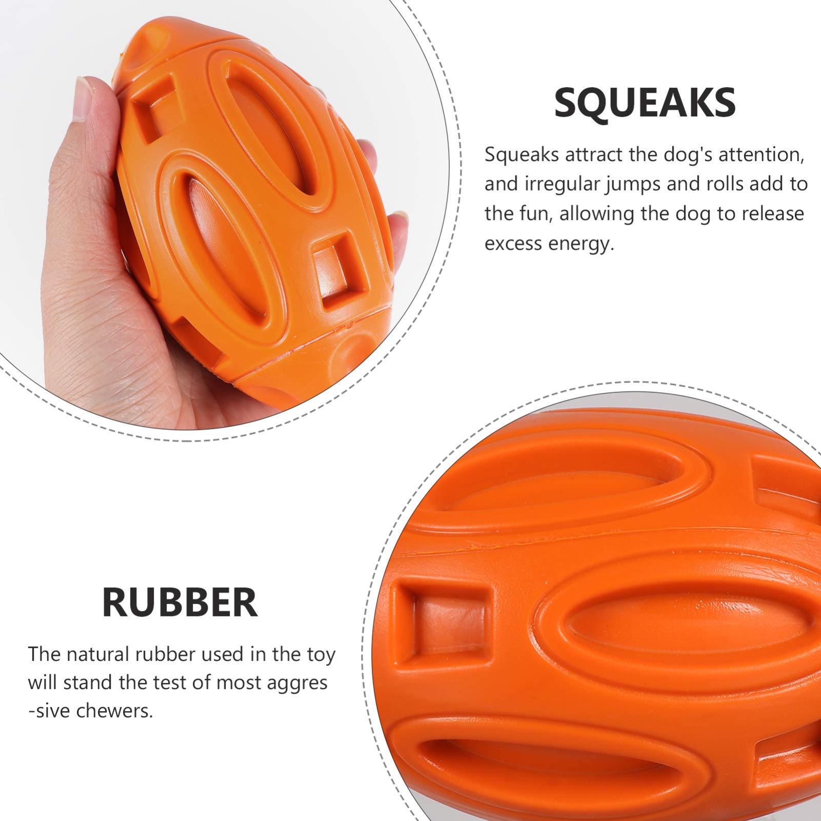 Balacoo Durable Dog Chew Toys for Aggressive Chewers - Interactive Squeaky Rubber Ball Teething Toy for Small Breed Puppies & Dogs - Perfect for Indoor Play, Training Rewards, and Dental Health