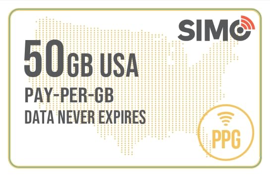 Solis US Pay-Per-GB SIM Card - 50GB Data Plan for Travel, Business & Remote Work - Stay Connected Anywhere in USA