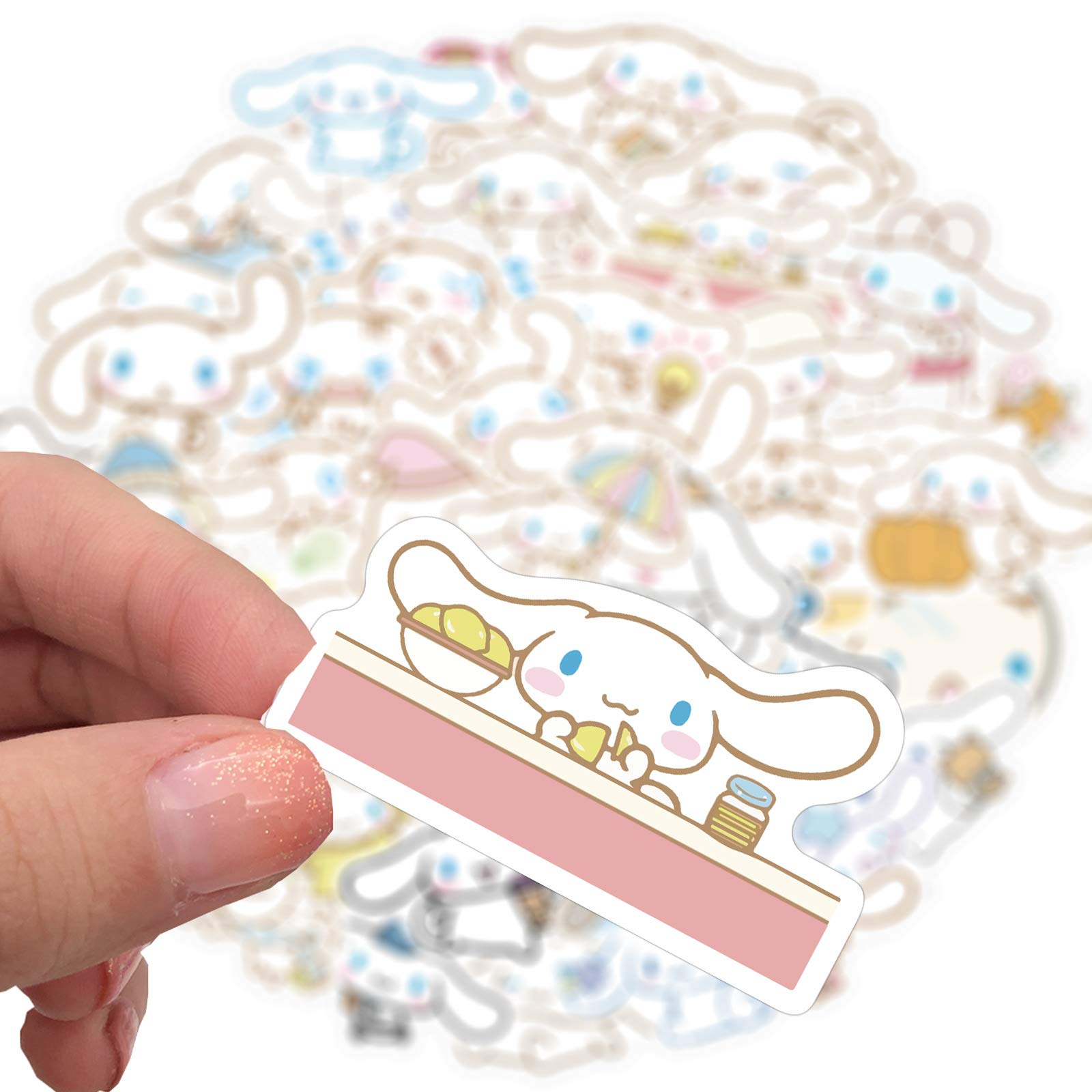 50 Pcs Cinnamoroll Vinyl Waterproof Stickers - Cute Sanrio Decals for Laptop, Water Bottle, Phone, Car, Hard Hat & More | Perfect for DIY Crafts, Scrapbooking & Personalizing Your Belongings