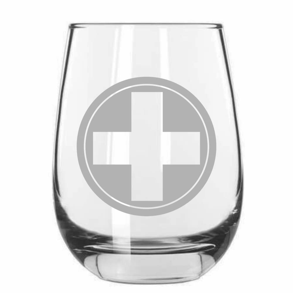 Custom Engraved 15oz Military Wine Glass - 33rd Infantry Division Gift for Veterans