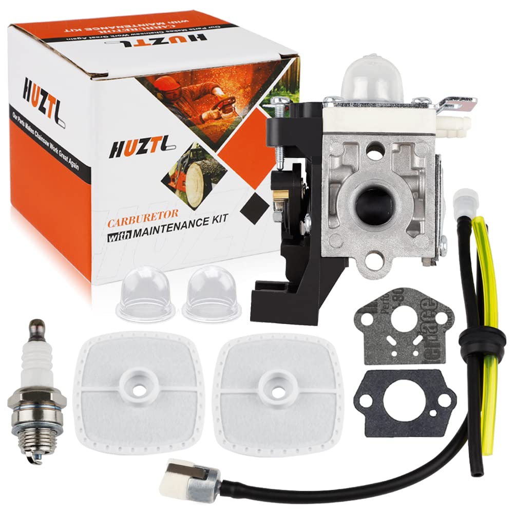 ECHO SRM225 GT225 String Trimmer Carburetor Replacement Part with Fuel Line & Spark Plug Repair Kit - Compatible with ECHO SRM225, GT225, GT225i, GT225L, PAS225, PE225, PPF225, SHC225 Models - Perfect for Lawn Maintenance, Weed Trimming & Garden Tool Repair