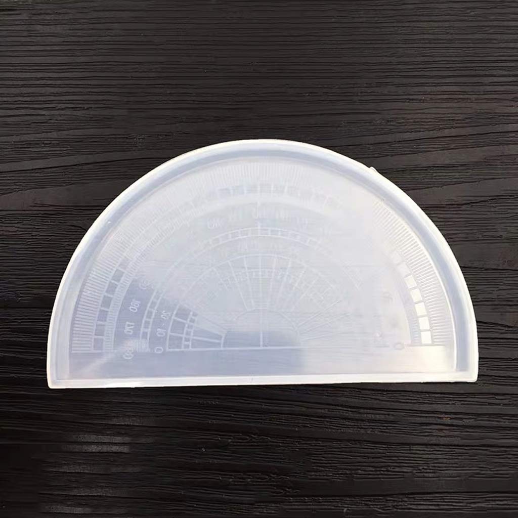 4 Shapes Silicone Resin Ruler Molds - Straight, Square, Triangular Rulers & Protractor for DIY Craft Projects - Perfect for Baking, Soap Making, Candle Making, and Resin Art