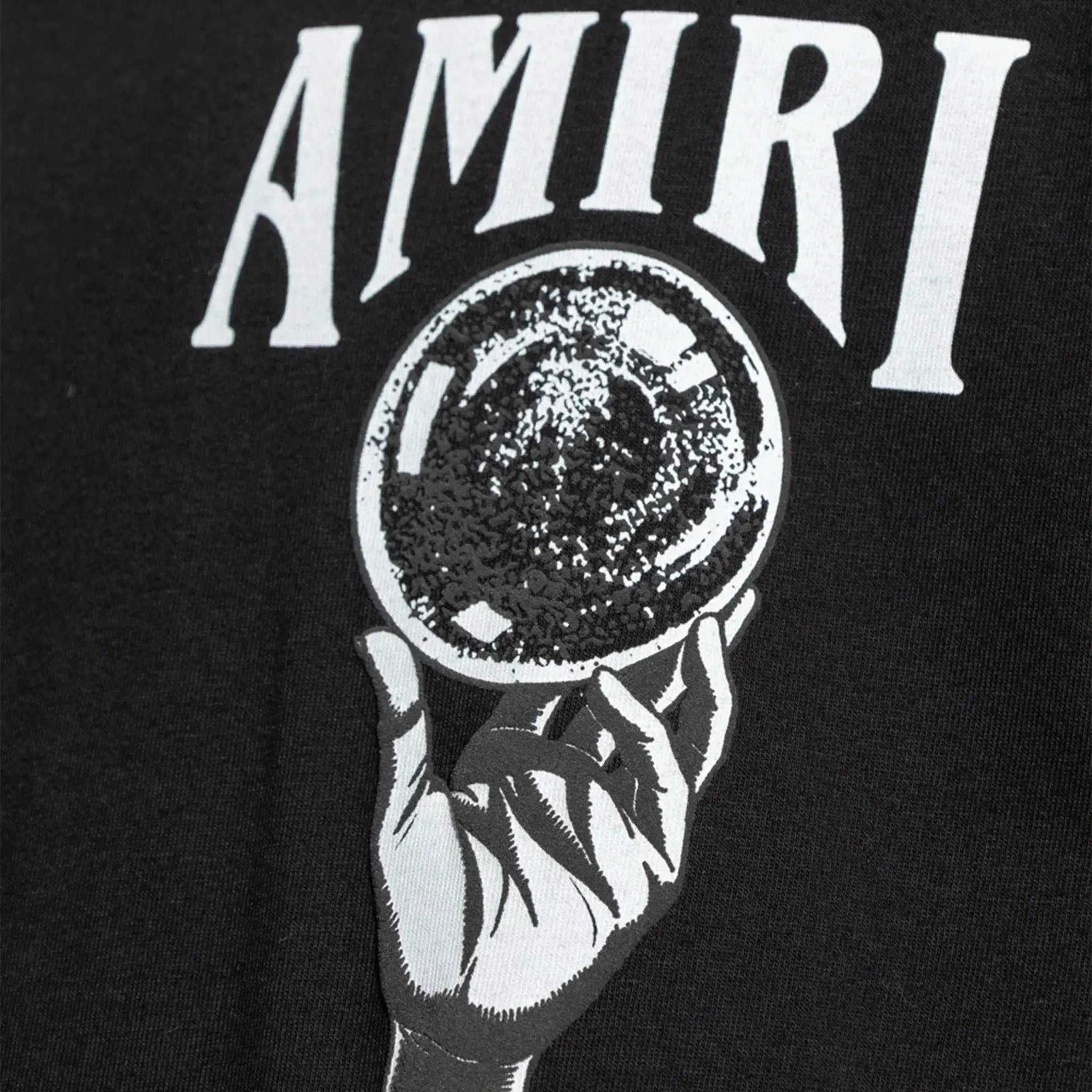 Amiri Crystal Ball Long Sleeve Black T-Shirt for Men - Luxury Streetwear Fashion Top for Casual Wear & Night Out