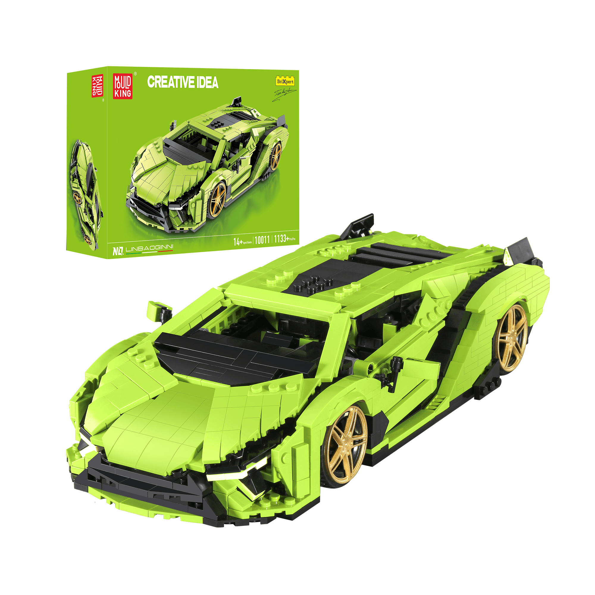 Mould King 10011 Italian Bull SAI Sports Car Model Building Set - 1,168 PCS DIY Bricks for Adults & Teens | Perfect for Home Decoration, Gift Ideas & STEM Learning Activities