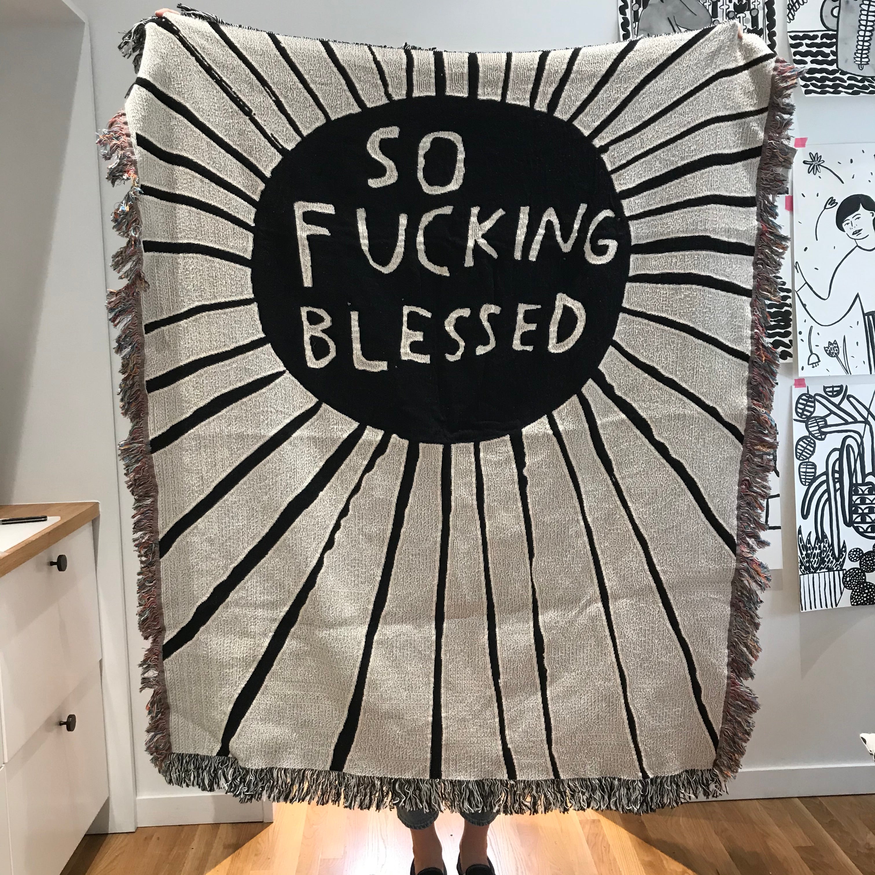 Blessed Blanket - Soft & Cozy Comfort for Relaxation, Prayer, and Meditation - Perfect for Home, Travel, and Gift Giving