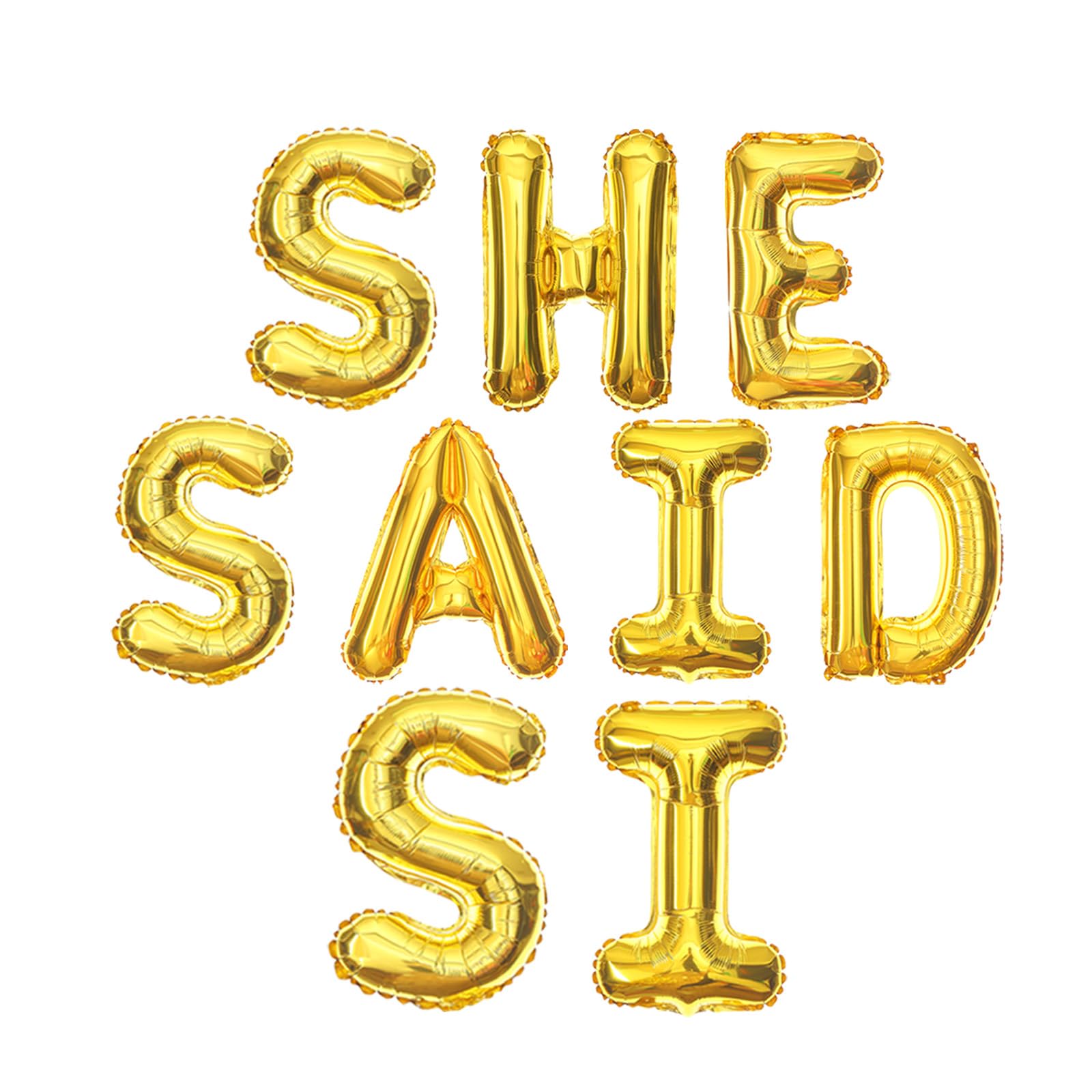 Gold She Said Si Balloons Banner - Mexican Fiesta Bachelorette Party Decorations for Engagement, Wedding & Bridal Shower | Perfect for Proposal Parties, Photo Backdrops & Celebration Decor