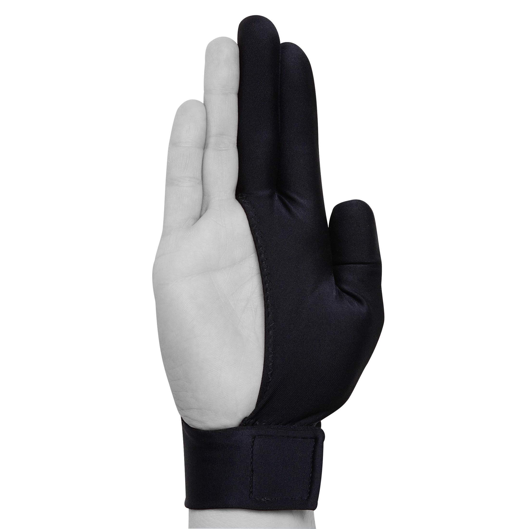 Longoni Billiard Pool Cue Glove - Black - One Size Fits All - Perfect for Snooker, 8-Ball & 9-Ball Games - Improves Grip & Control