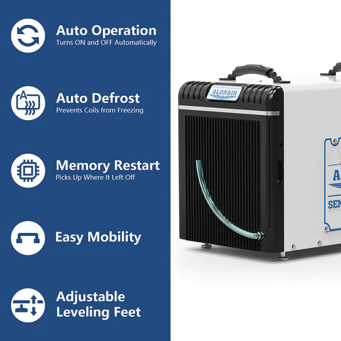 AlorAir Sentinel HD90 Energy Star Certified Dehumidifier for Basement & Crawl Space - High Efficiency Moisture Control with Auto Drain - Perfect for Home, Garage, and Storage Areas