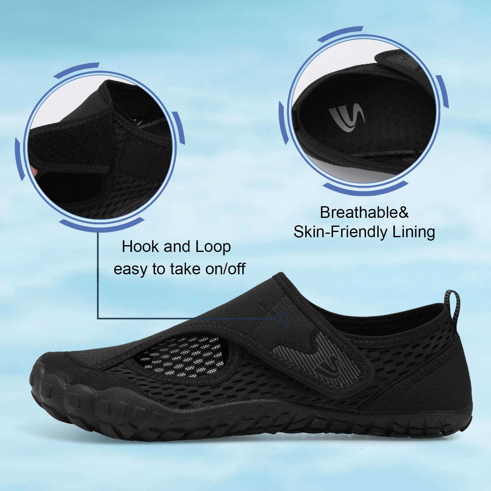 Spesoul Water Shoes for Women & Men - Barefoot Swim Beach Aqua Shoes Quick Dry - Ideal for Pool, Hiking, Training & Outdoor Water Sports | Perfect for Beach Vacation, Water Park & Kayaking