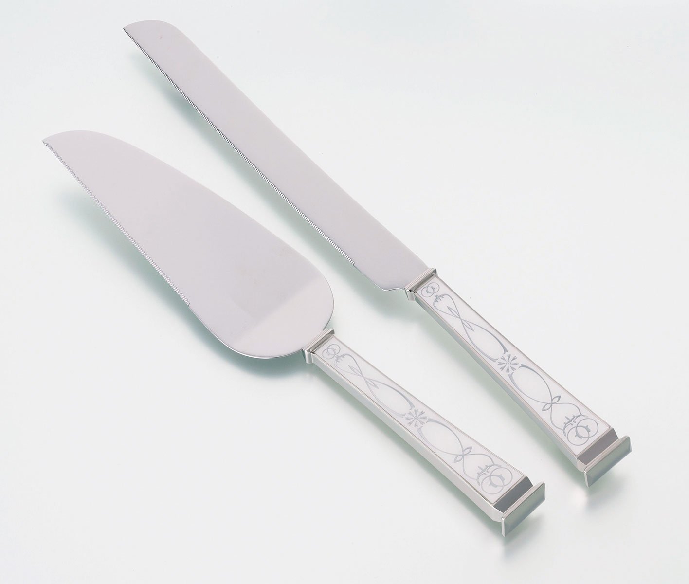 Vintage Silver Wedding Cake Knife Server - Elegant Lillian Rose Retro Cake Cutting Set for Bridal Showers, Anniversaries & Special Occasions
