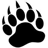 Grizzly Bear Paw Print 3.5