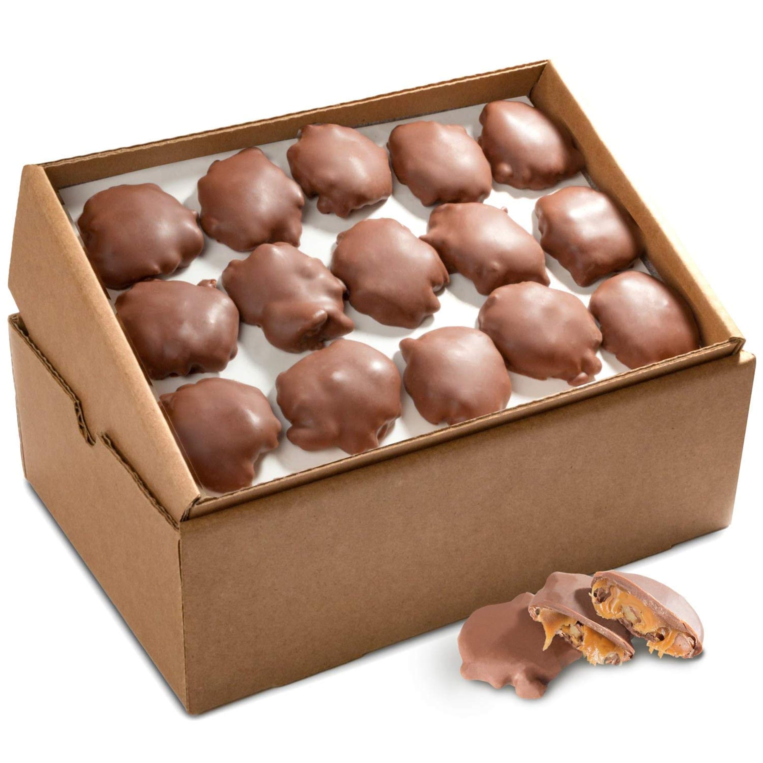 Premium Chocolate Pecan Caramel Patties - Gourmet Candy (5 Pound Bulk Box) - Perfect for Gifts, Parties & Holiday Treats
