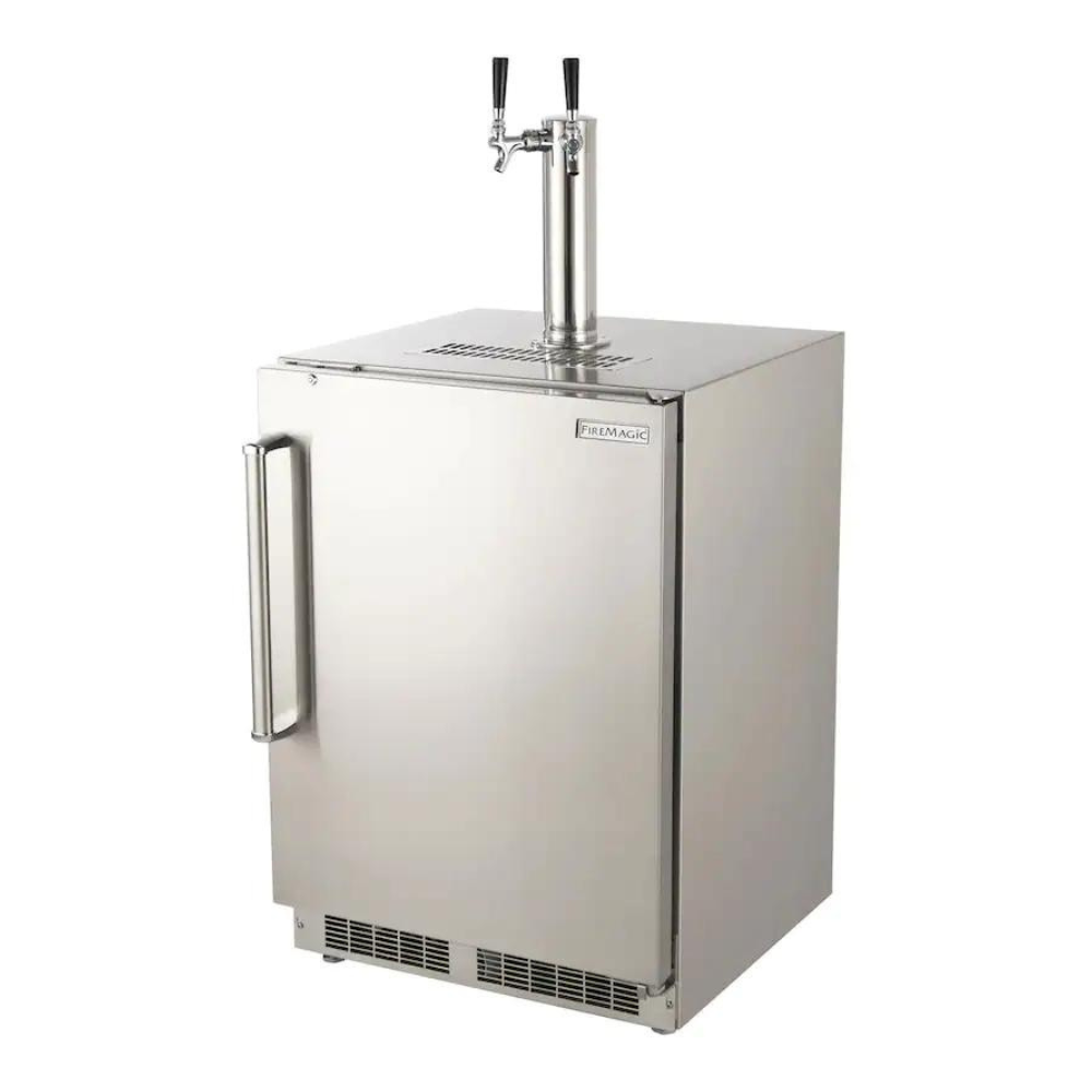 Fire Magic Premium Outdoor Rated Kegerator - Commercial Grade Beer Dispenser for Patio, Backyard & Outdoor Entertaining