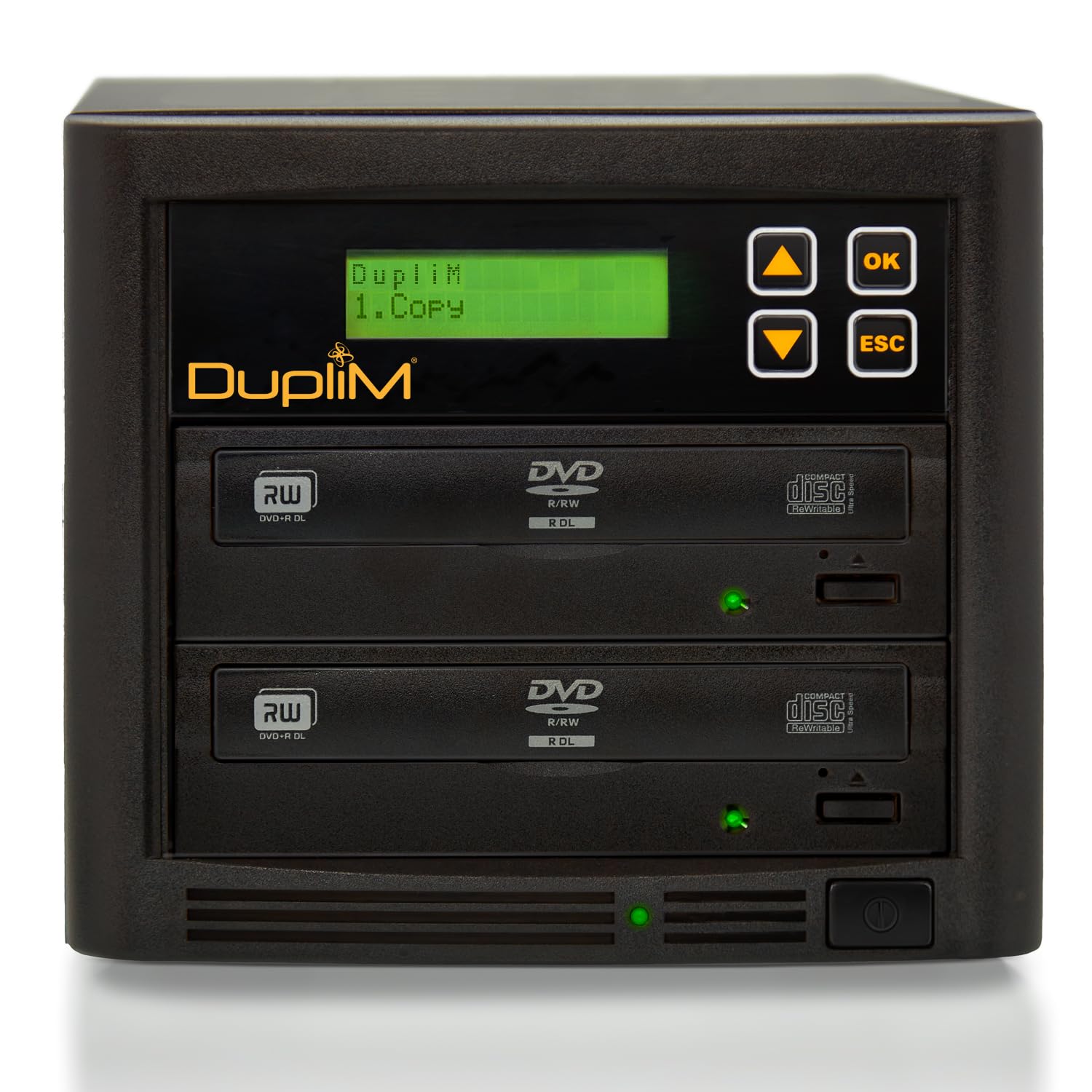DupliM 1 to 1 DVD CD Cloner Duplicator - Stand-Alone Disc Copier Burner for Home & Office Use - Perfect for Backups, Data Archiving & Media Distribution