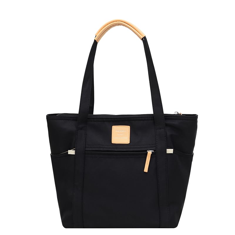 Stylish Women's Canvas Tote Bag with Zipper & Multiple Pockets - Durable Work Handbag for Office, Travel, College & Everyday Use | Perfect for Commuting, Shopping & Business Meetings