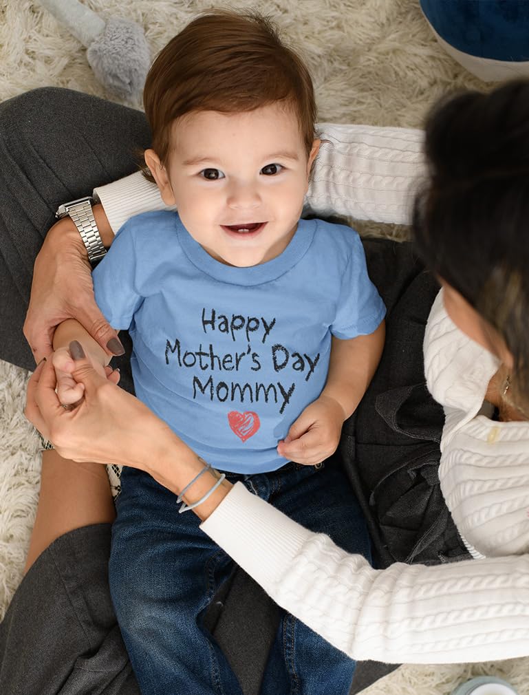 Happy Mother's Day Mommy T-Shirt - Cute Toddler & Youth Kids Shirt Gift for Mom - Perfect for Mother's Day Celebrations & Family Photos