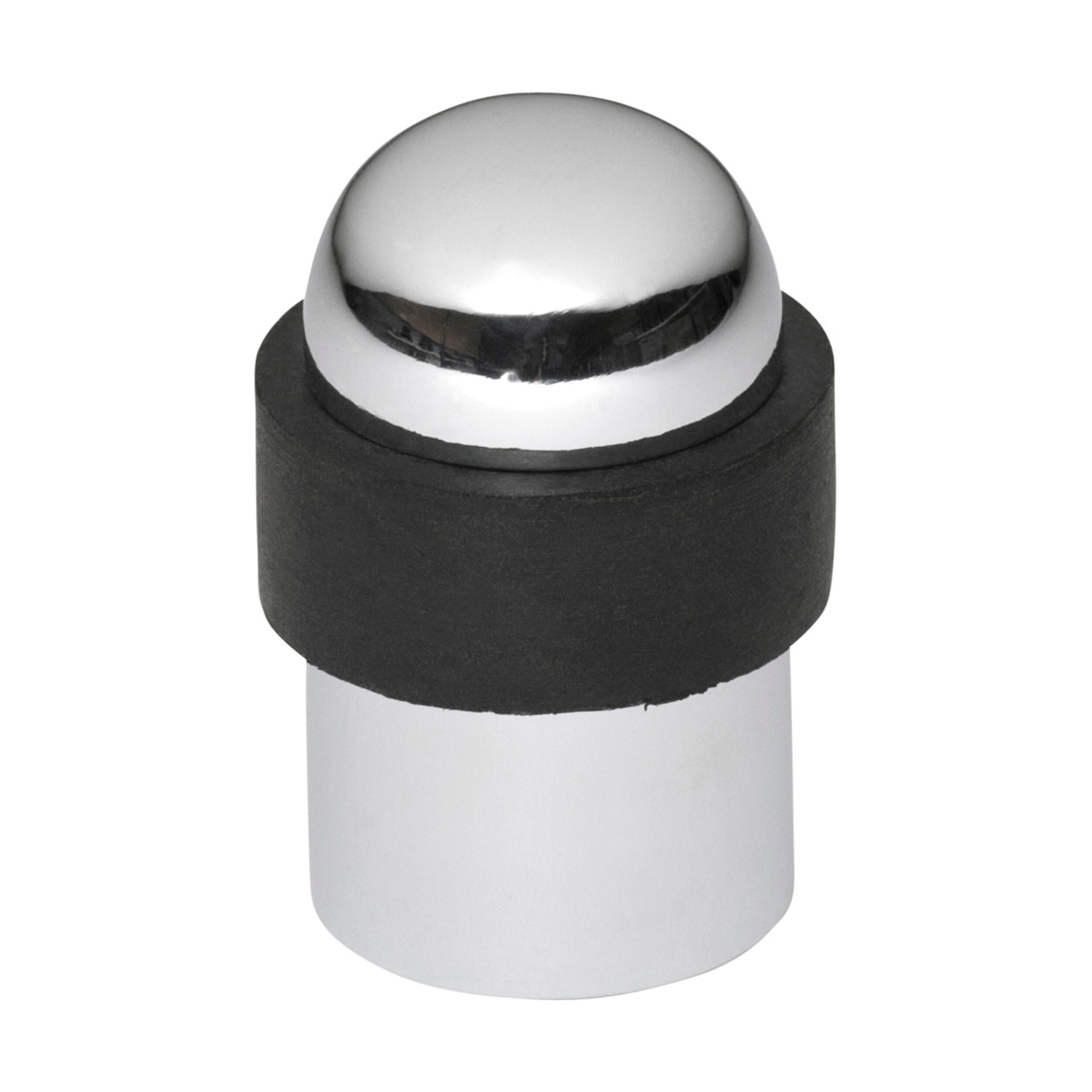 1363 Heavy Duty Chrome Plated Door Stopper - 50mm Height x 30mm Diameter - Perfect for Home, Office & Commercial Use - Prevents Door Damage & Wall Scratches