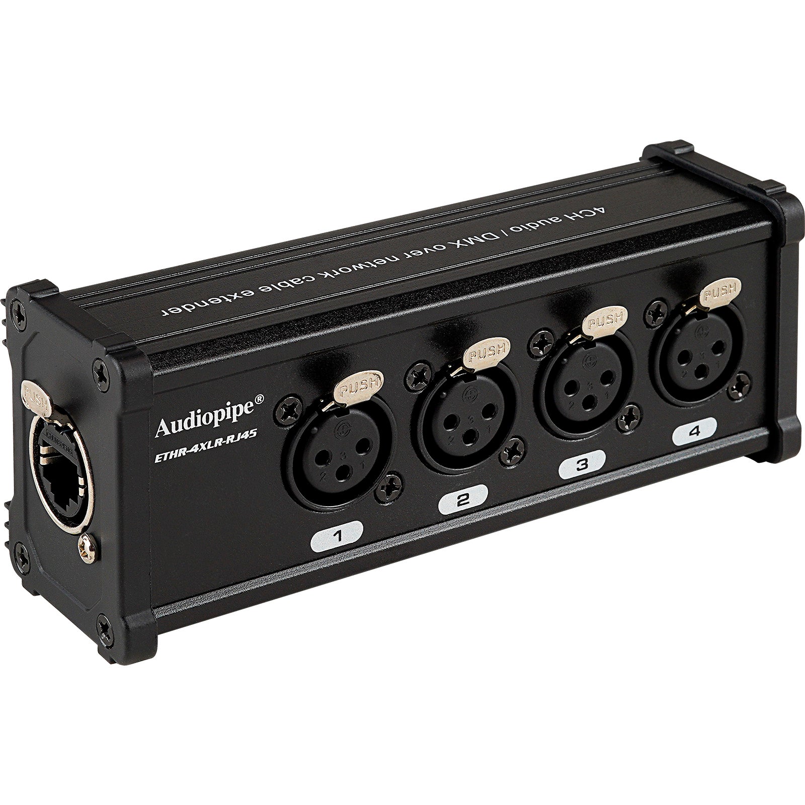 4 Channel DMX512 Signal Extender Over Ethernet - ETHR 4XLR RJ45 for Stage Lighting & Pro Audio Systems | Perfect for Concert Venues, Theaters & DJ Setups