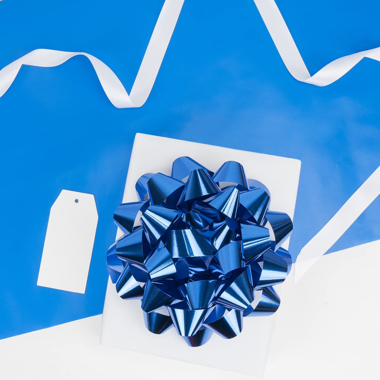 MAYPLUSS 8 Inch Royal Blue Gift Bow - Premium Quality Decorative Ribbon for Birthday, Christmas, Wedding & Party Favors - Perfect for Gift Wrapping, Home Decor & Event Decoration