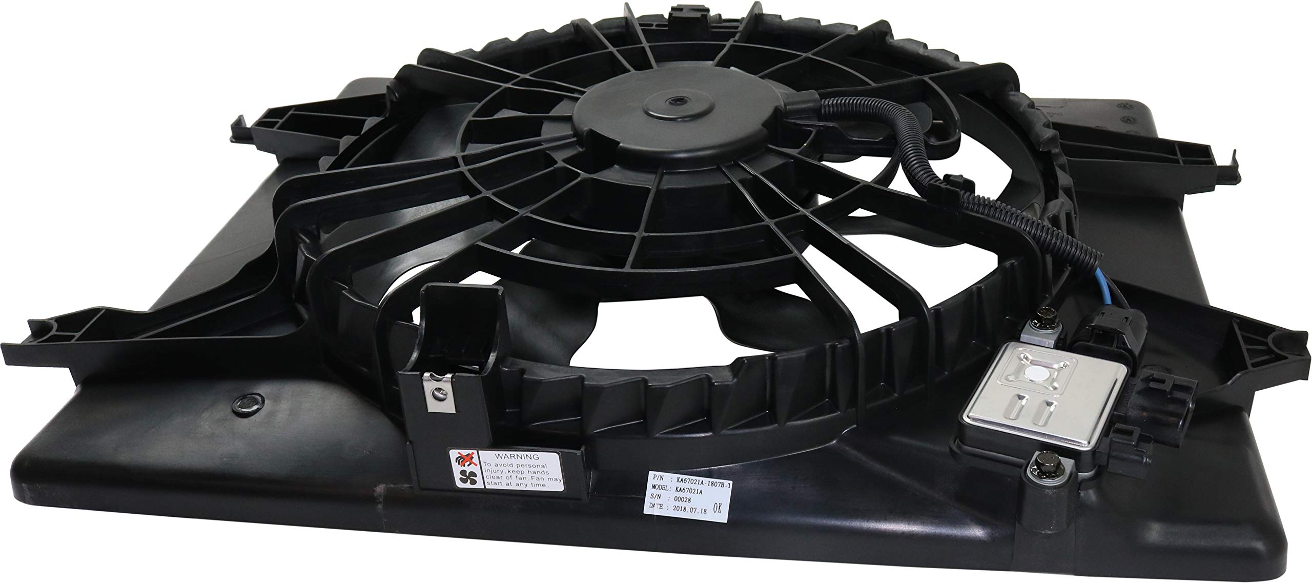 Evan Fischer Cooling Fan Assembly for 2011-2015 Hyundai Sonata & 2014-2016 Kia Optima 2.4L - Automatic Transmission Replacement Part (Fits 13-15 Hybrid Models) with Control Module HY3115149 - Perfect for Engine Overheating Prevention & AC System Repair