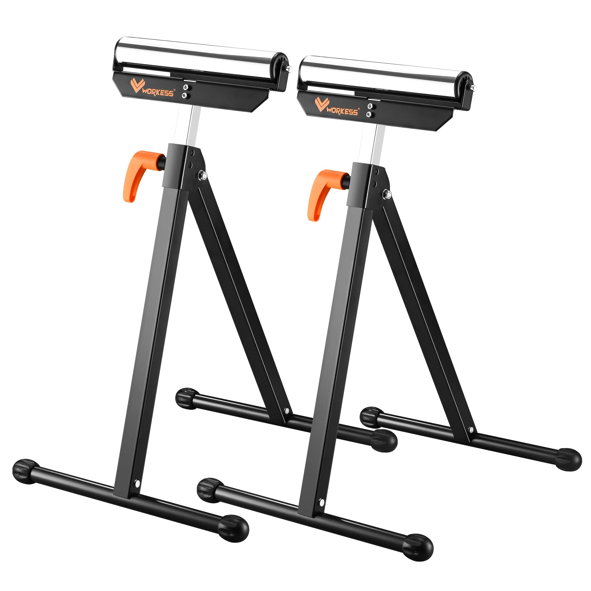 4 in 1 Adjustable Roller Stand - Heavy Duty Roller Support Stand for Woodworking, Table Saw, Band Saw - Perfect for Workshop & DIY Projects