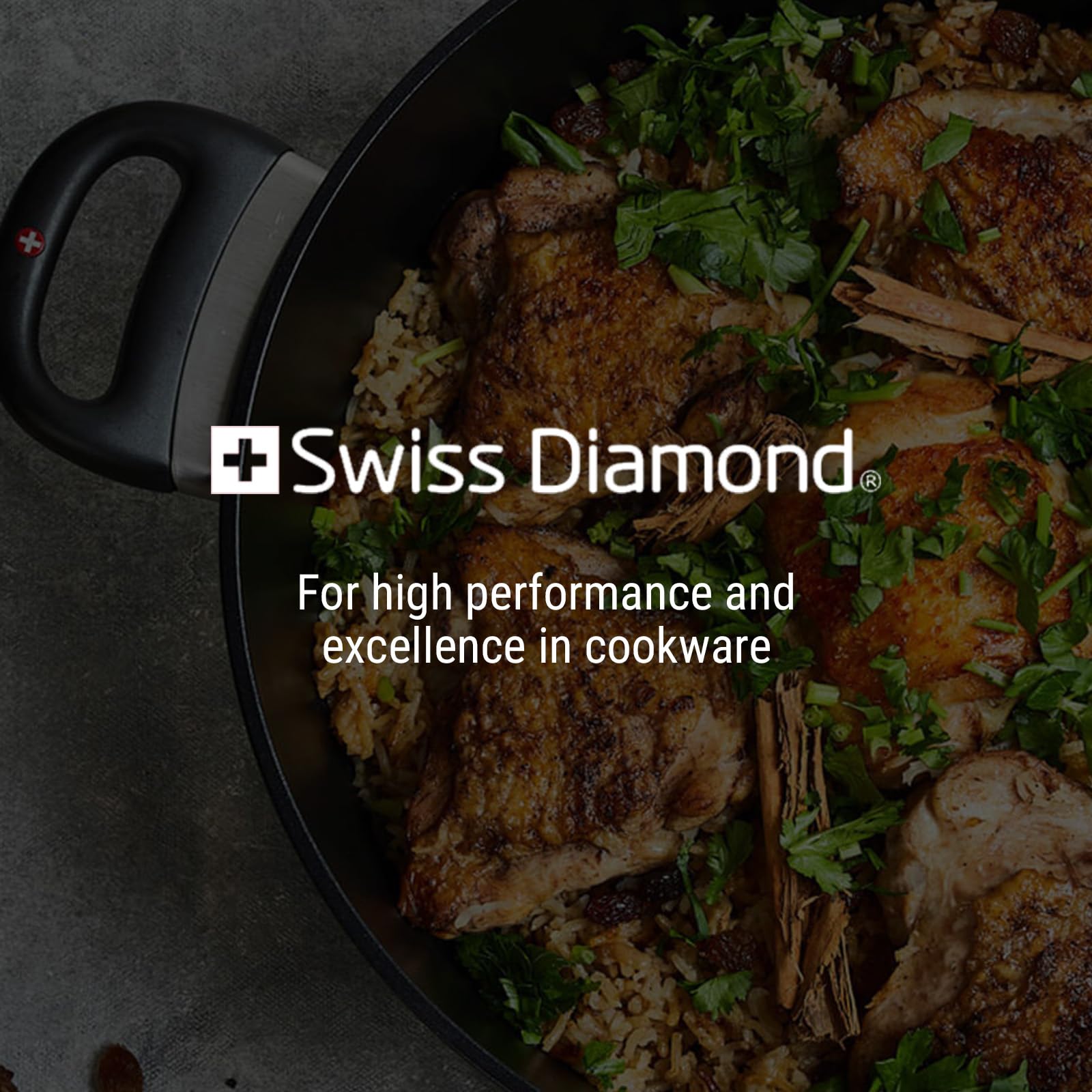 **Swiss Diamond 8 Inch Nonstick Frying Pan – Aluminum Coated Skillet, Dishwasher & Oven Safe, Stainless Steel Handle, Grey – Perfect for Sautéing, Frying & Baking**