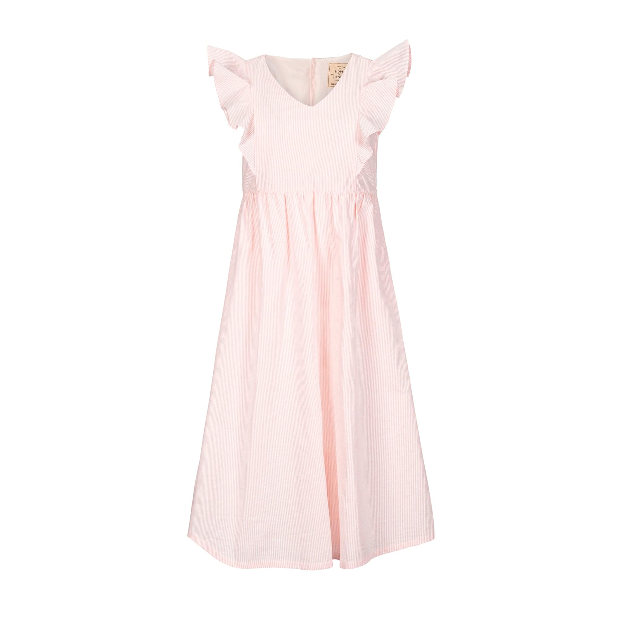 Hope & Henry Women's Sleeveless A-Line Dress with Waist Sash - Elegant Summer Cocktail Party & Wedding Guest Dress for Women