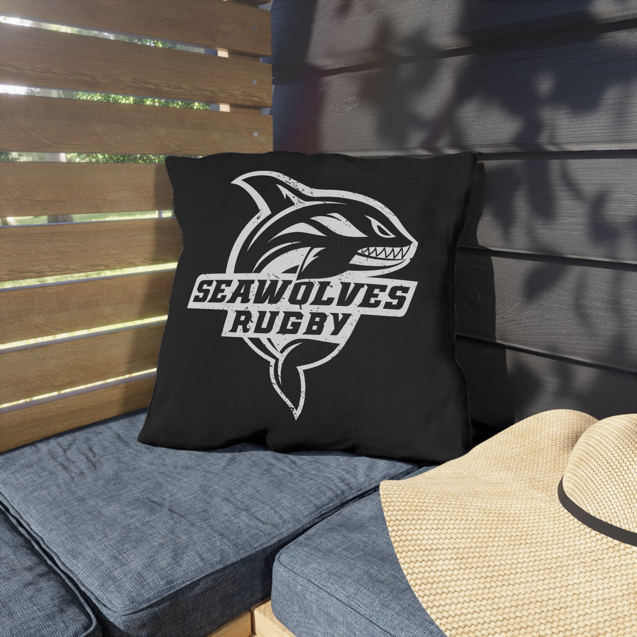 Seawolves Outdoor Pillow - Waterproof & UV Resistant Decorative Throw Pillow for Patio, Garden, Poolside - Perfect for Outdoor Furniture, Camping & Beach Decor