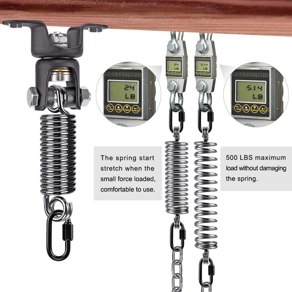 Heavy Duty Boxing Bag Hanger with Spring - 360° Swivel Mount for Punching Bags, Easy Installation | Perfect for Home Gyms, Boxing Training & Martial Arts Practice