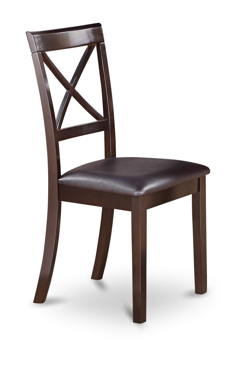 East West Furniture LYBO5-CAP-LC Lynfield 5-Piece Dining Set for 4 - Rectangle Kitchen Table with Butterfly Leaf & 4 Faux Leather Upholstered Chairs, 36x66 Inch, Cappuccino - Perfect for Small Spaces, Breakfast Nooks & Cozy Family Meals