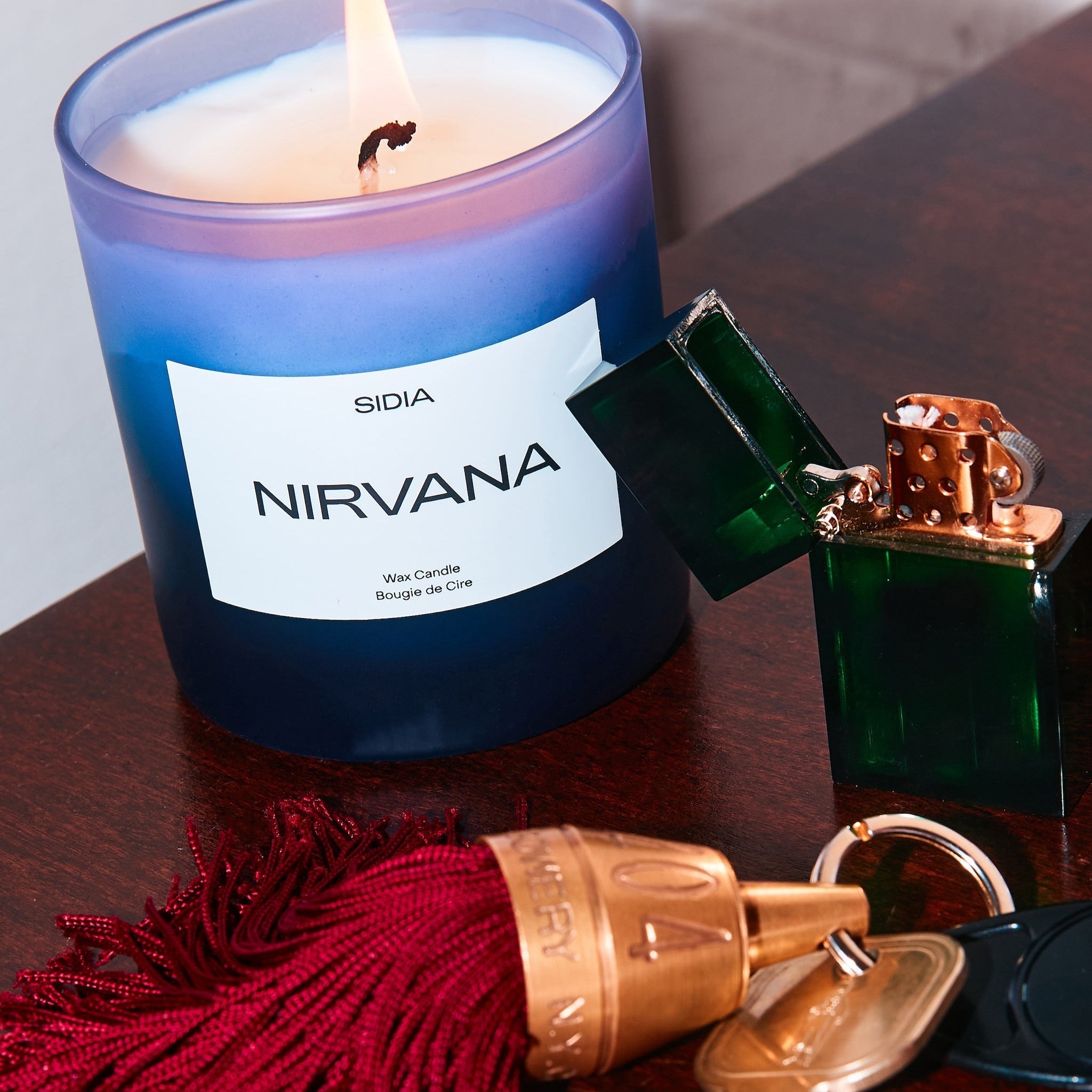 Scented Candles for Home - Sidia Nivana Aromatherapy Soy Wax Candles with Essential Oils, Relaxing Lavender & Vanilla Fragrance for Bedroom, Bathroom, Yoga & Meditation