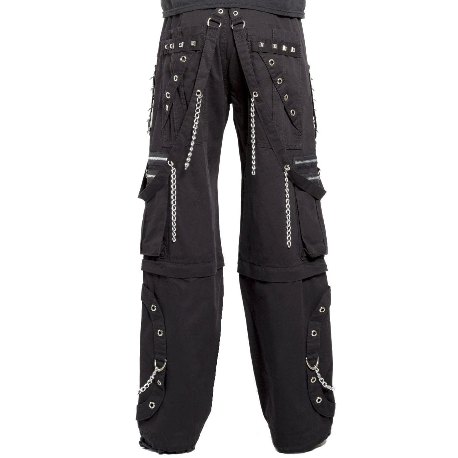Men's Gothic Cyber Chain Punk Jeans - Electro Bondage Rave Pants for Goth, Emo & Rock Fashion | Perfect for Concerts, Clubs & Alternative Streetwear