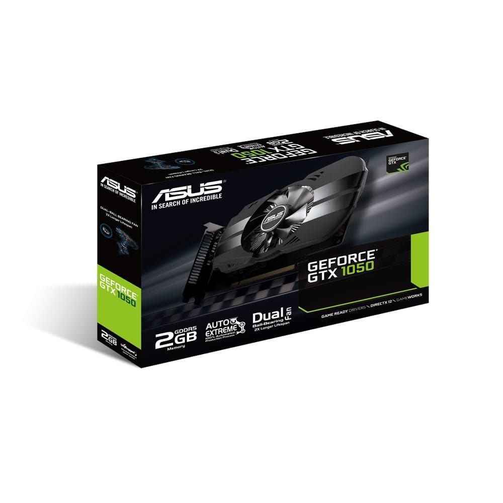 ASUS PHOENIX GeForce GTX 1050 2GB GDDR5 Gaming Graphics Card - 3 Year Warranty | Perfect for 1080p Gaming, Esports & Home Theater PC Builds