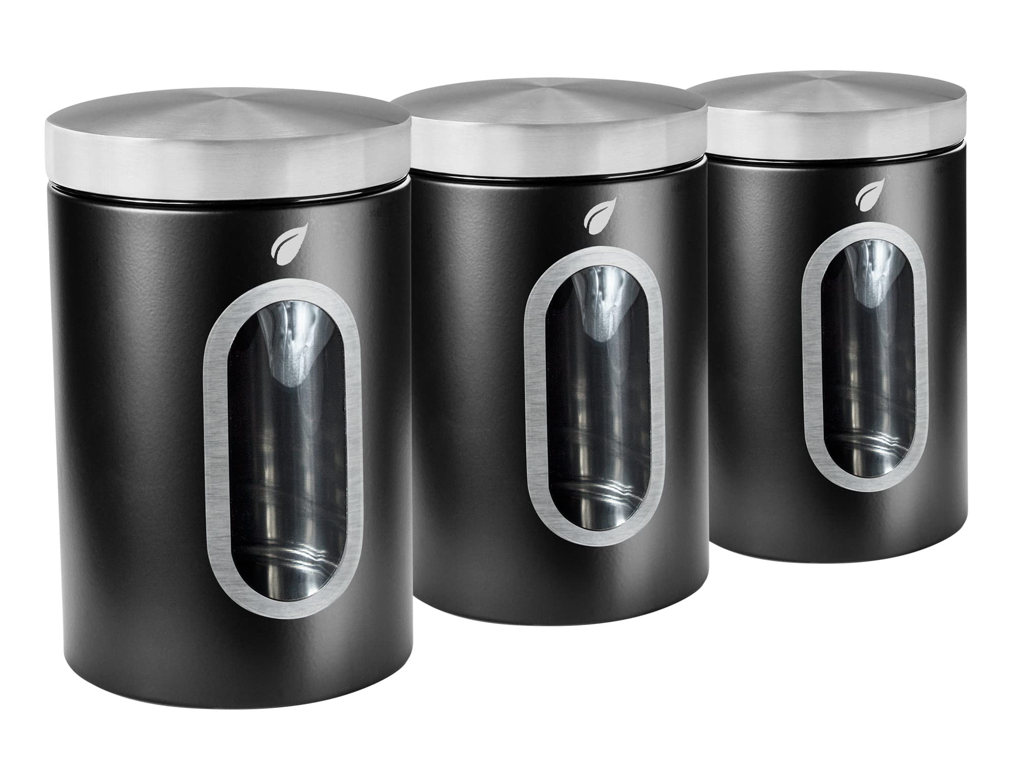 Modern Kitchen Canister Set of 3 - Airtight Food Storage for Baking & Spices | Wedding Gift Idea