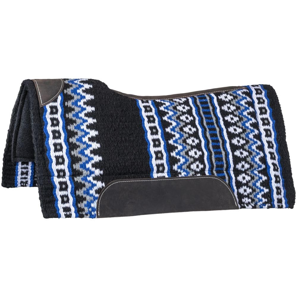 Tough 1 Arvada Felt Saddle Pad for Horses - Durable & Comfortable Riding Pad for Western & English Equestrian - Perfect for Trail Riding, Training & Show Competitions