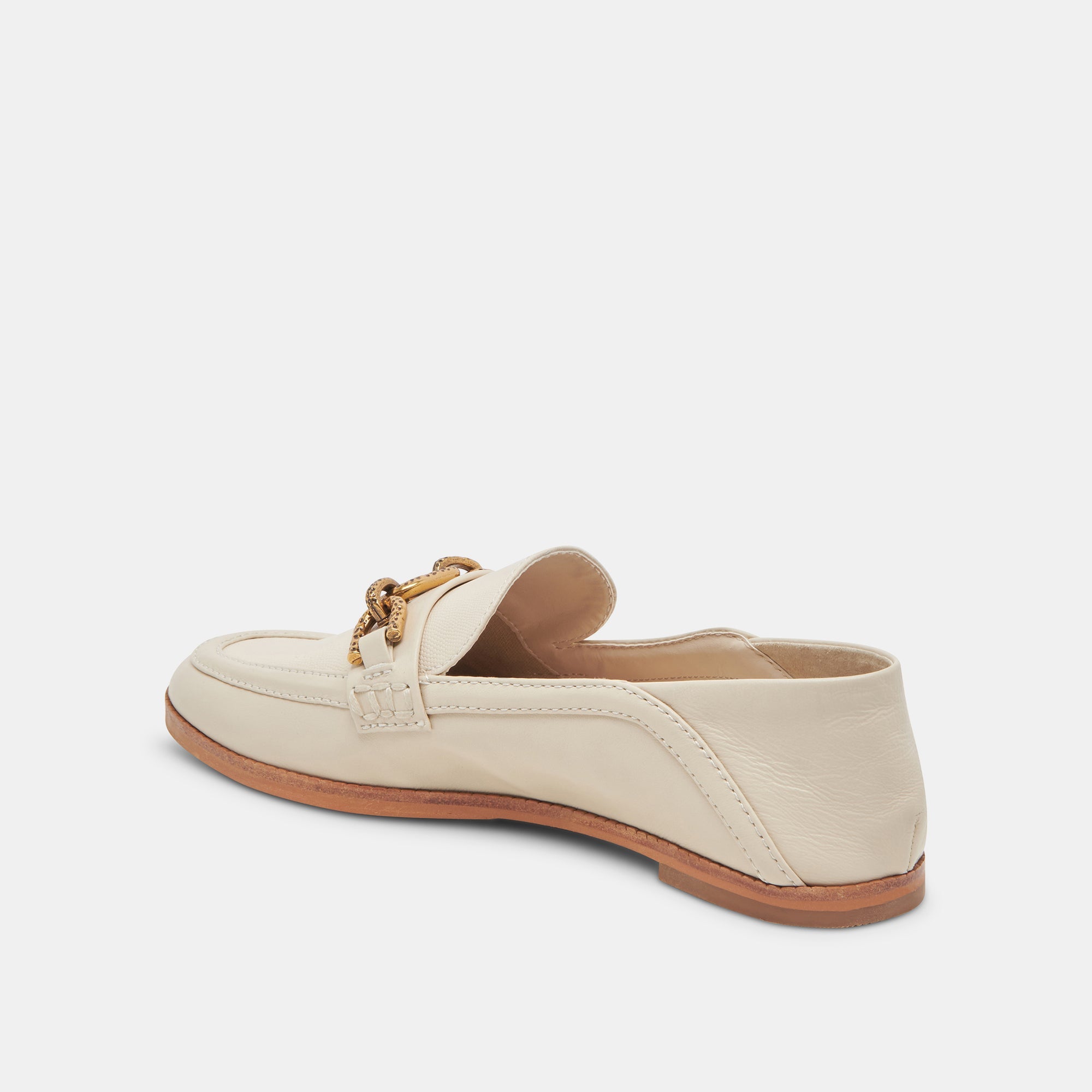 REIGN FLATS IVORY LEATHER SHOES - Women's Comfortable Casual Slip-On Loafers for Work & Everyday Wear | re:vita Collection | Perfect for Office, Travel & Walking