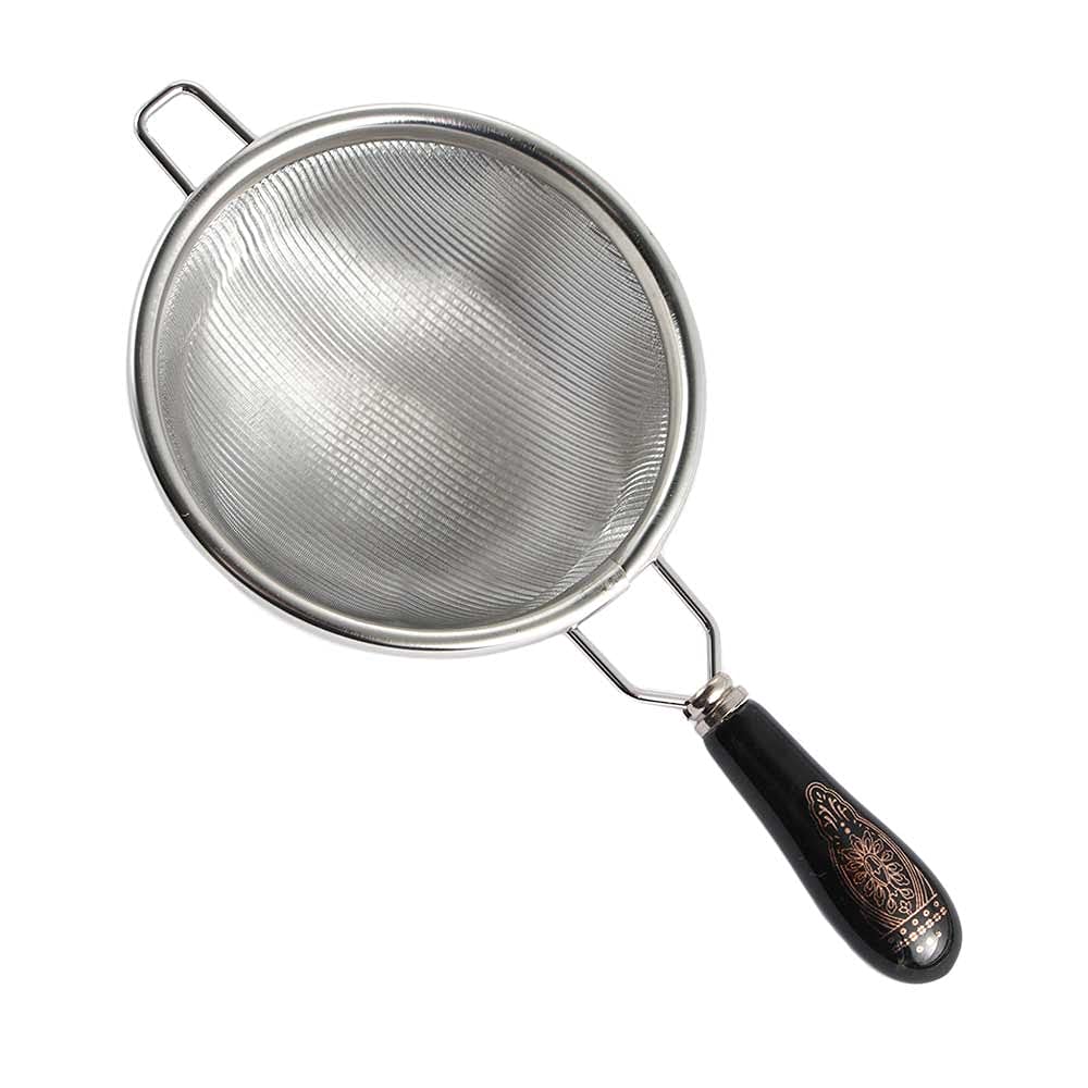 Premium Stainless Steel Tea Strainer with Handle - Fine Mesh Infuser for Loose Leaf Tea, Flour & Herbs | Reusable Tea Filter Spoon for Tea Lovers & Bakers | Perfect for Home, Office & Tea Parties