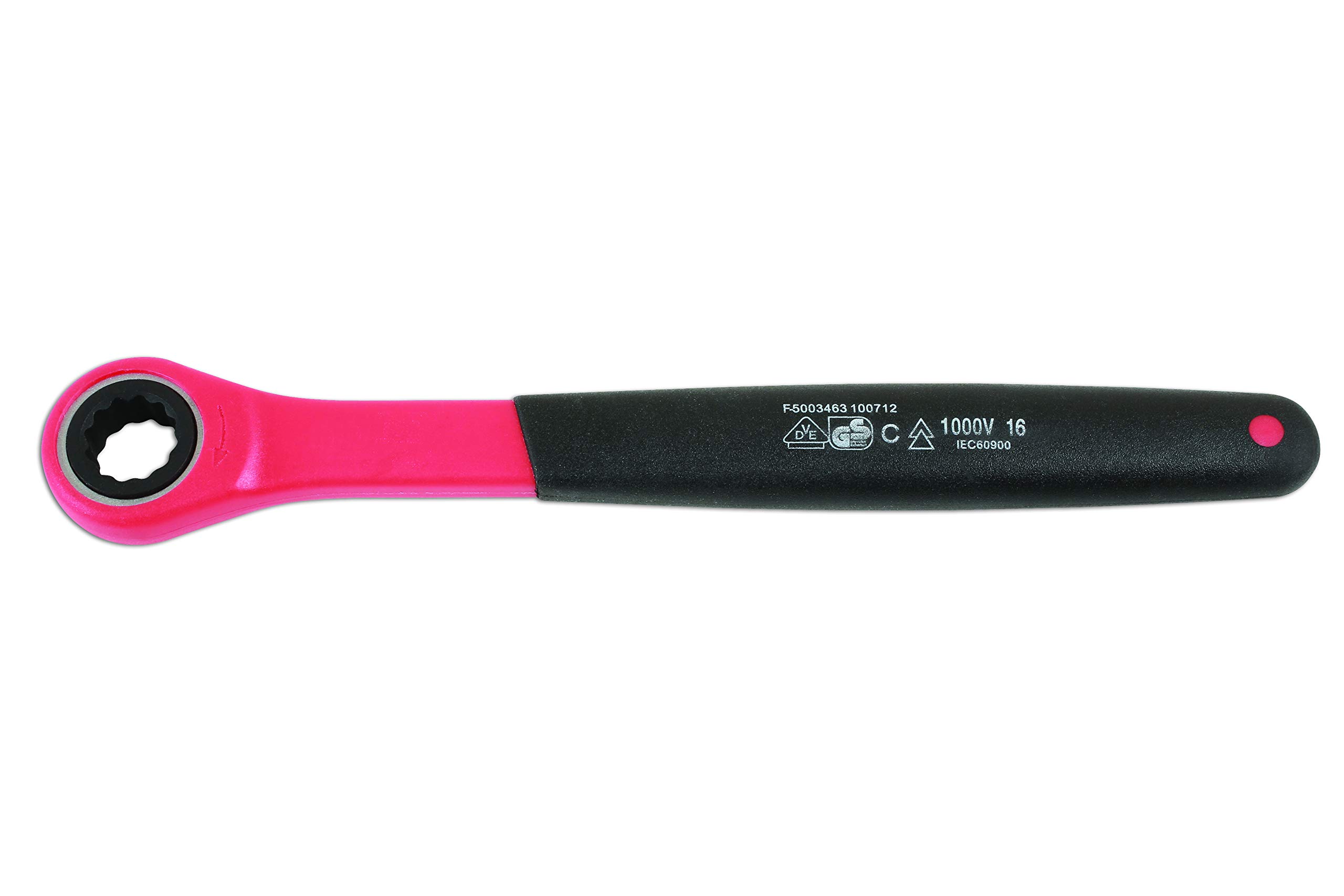 VDE Insulated 11mm Laser 6881 Ratchet Ring Spanner - Professional Electrician Tool for Safe Electrical Work
