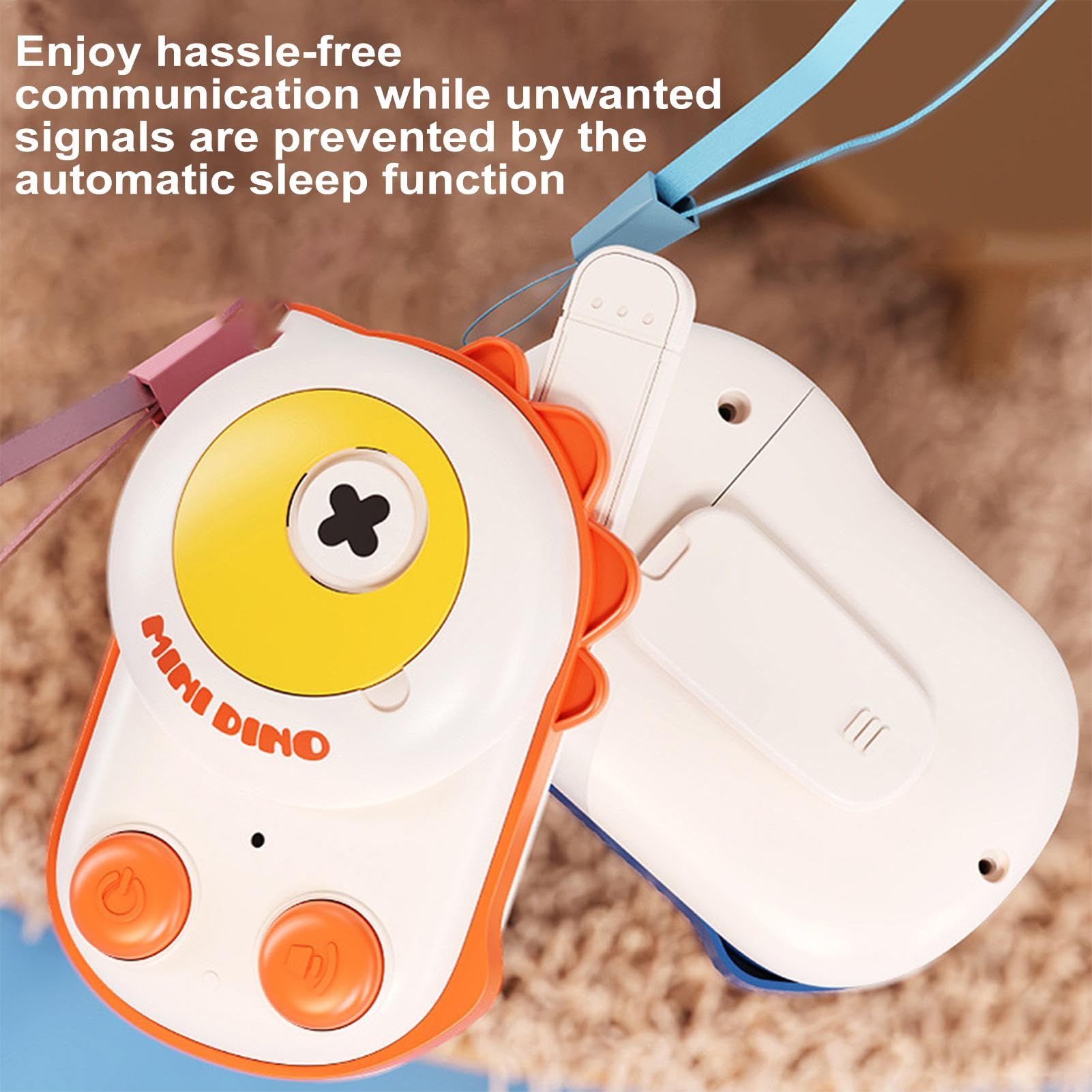 Xiixuuj Dinosaur Walkie Talkies for Kids - Rechargeable 2-Way Radios with 2 Pack, Portable Outdoor Toys for Boys & Girls - Perfect for Camping, Hiking and Backyard Adventures