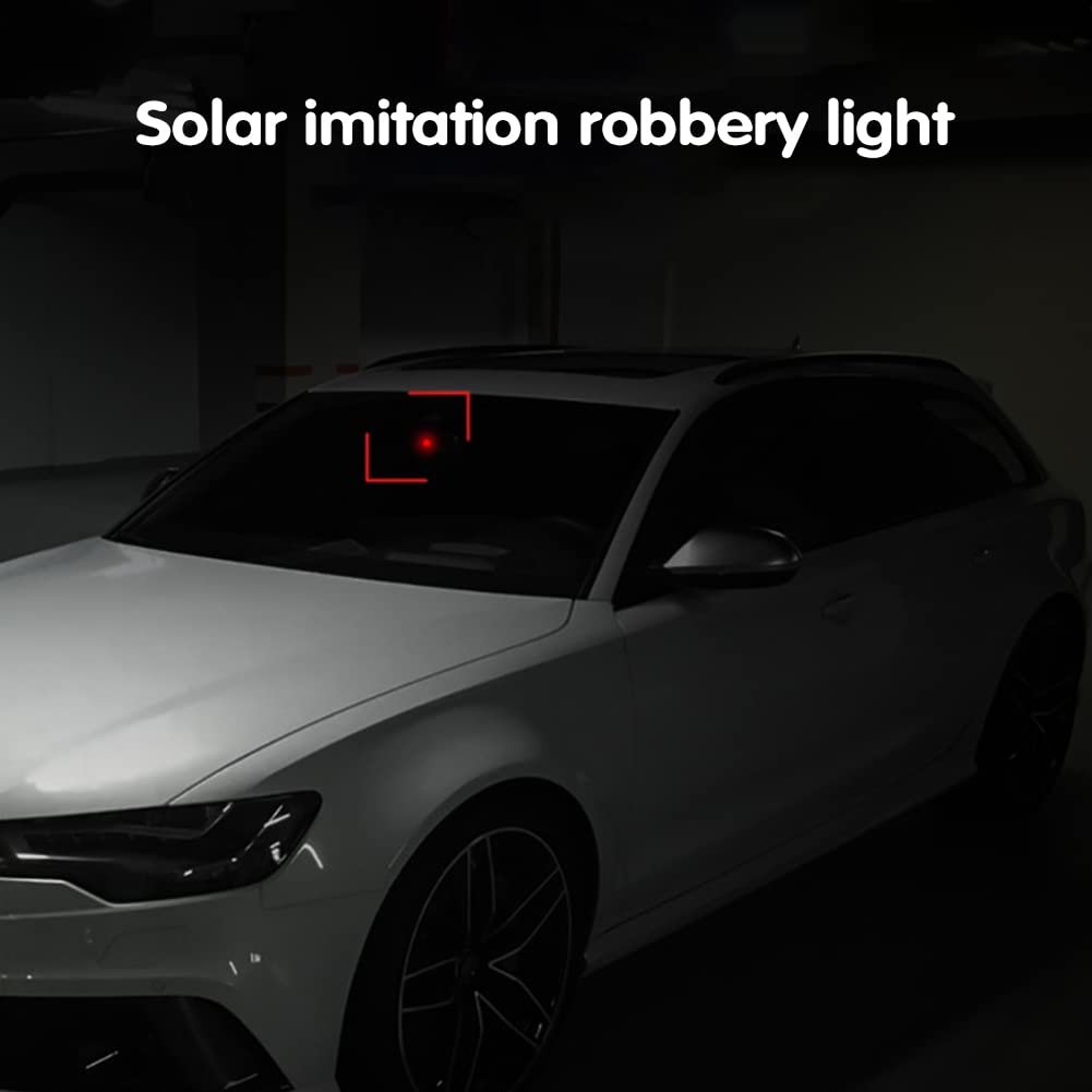Solar-Powered Car Alarm LED Light - Anti-Theft Warning Flashing Signal Light for Vehicle Security | Deter Burglars with Bright Red Flashing Lights | Ideal for Parking Lots, Driveways & High-Crime Areas