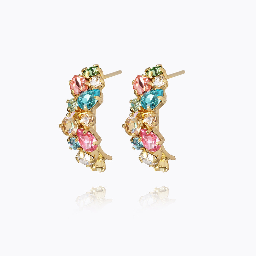 Gabriella Rainbow Stud Earrings for Women - Trendy Colorful Jewelry Gift for Everyday Wear & Special Occasions