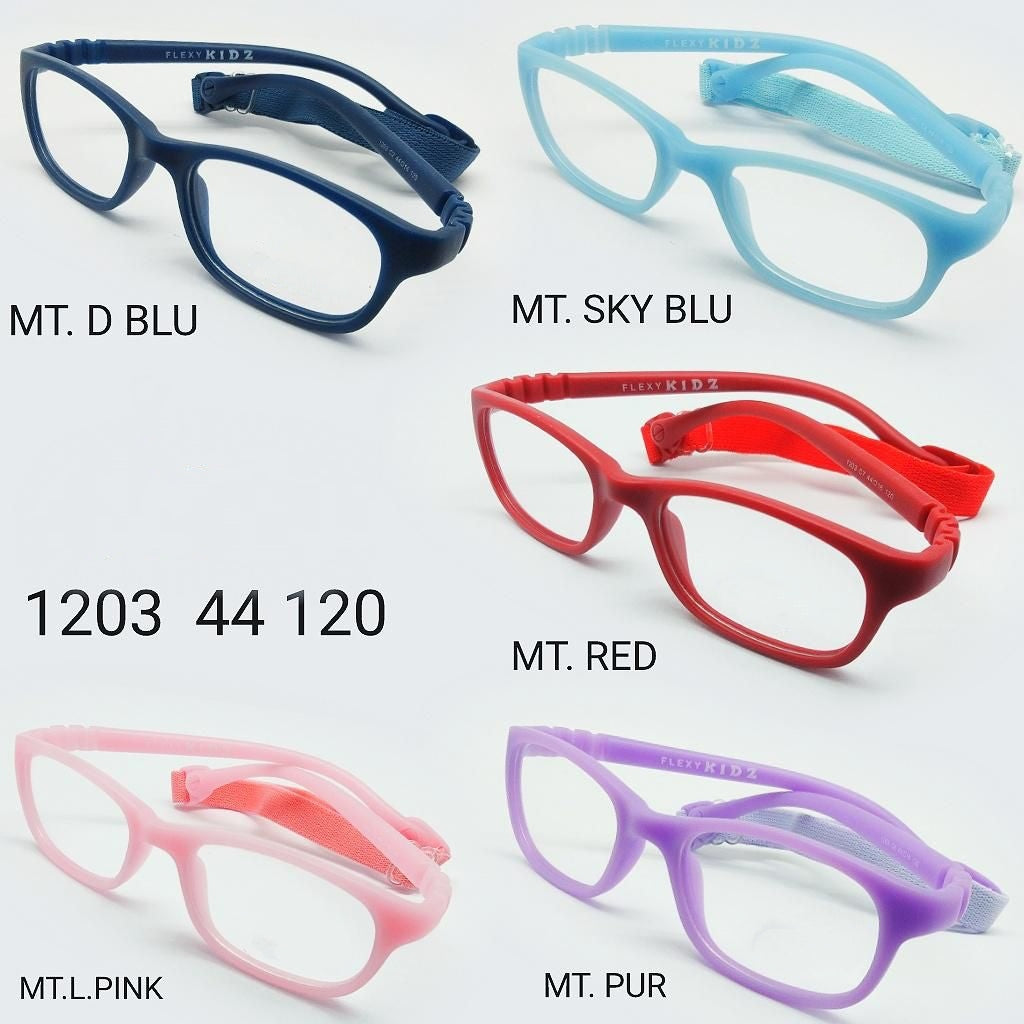 Trendy Kids Flexible Glasses with Blue Light Blocking Lenses - Adjustable, Anti-Eye Strain for School, Reading & Screen Time (Model 1203)