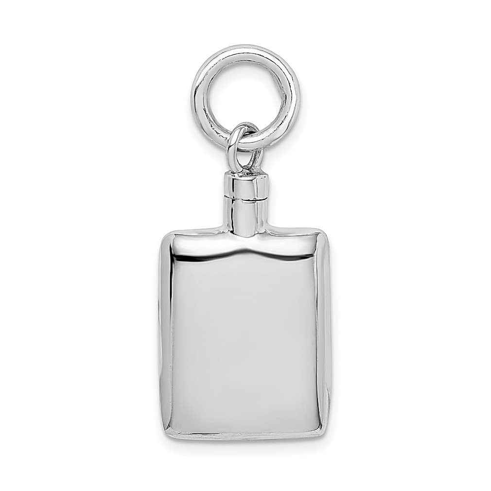925 Sterling Silver Rectangular Ash Holder Pendant Necklace - Elegant Memorial Jewelry for Women | Cremation Keepsake, Thoughtful Gift for Her | Perfect for Remembrance, Funeral Services & Special Occasions