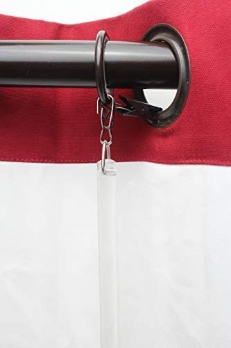 60 Inch Universal Acrylic Grommet Curtain Wands - 4 Pack Flexible Drapery Batons with Oil Rubbed Bronze Ring Finish (Style #G30B) - Perfect for Living Room, Bedroom & Window Treatment Accessories