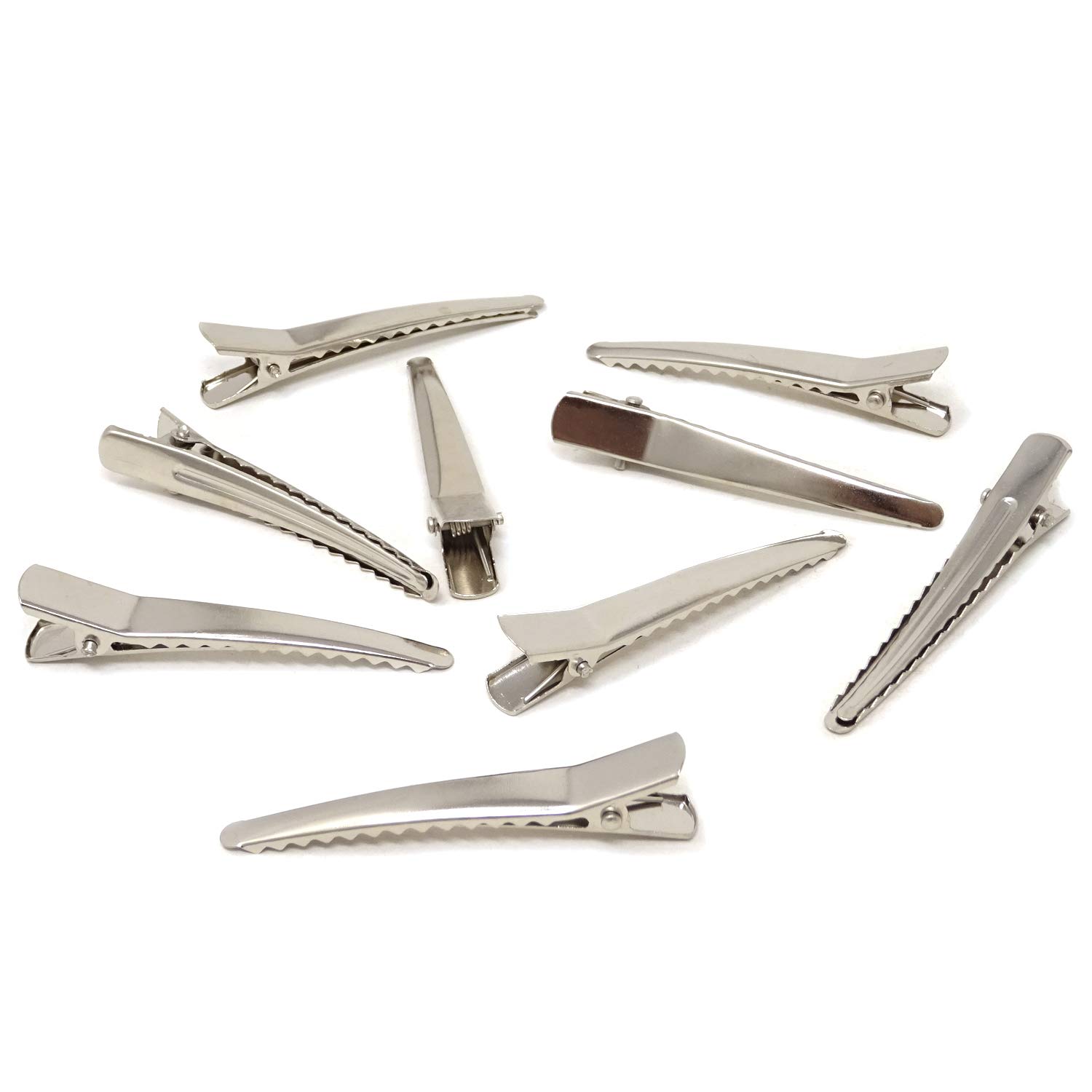 Honbay 50PCS Silver Tone Metal Alligator Hair Clips for DIY Crafts, Hair Accessories, and Hairstyling (6cm/2.36inch) - Perfect for Hair Styling, DIY Jewelry Making, and Craft Projects